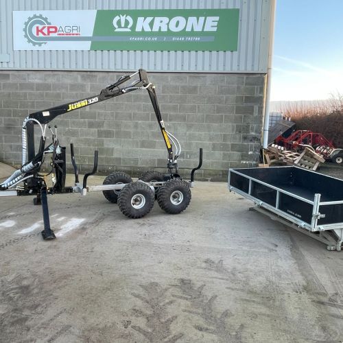 Vahva Jussi 320 Log Trailer & Crane &ndash; Flat Bed Conversion