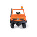 R038237 Pedal tractor, Mercedes Benz, Unimog Service vehicle, orange