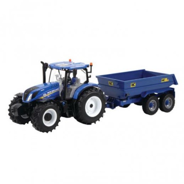 B43268 New Holland T6 + NC tilt trailer Britains Toys