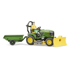 U62104 John Deere lawn tractor with trailer and gardener Bruder U62104 John Deere lawn tractor with trailer and gardener Bruder