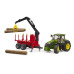 U03154 John Deere 7R 350 with tree trailer Bruder