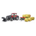 U03198 Case IH Optum 300 CVX with front loader and trailer