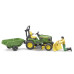U62104 John Deere lawn tractor with trailer and gardener Bruder 
