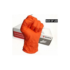 Wurth Disposable Nitrile Grip Glove - Size Large 
